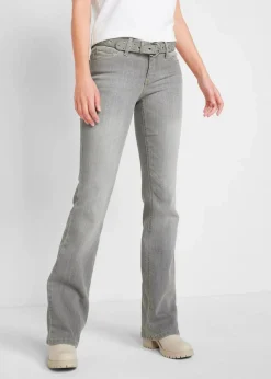 Damen bonprix Jeans|Bekleidung·Shirts & Tops|Bootcut Jeans Mid Waist, Komfort-Stretch