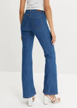 Damen bonprix Jeans|Kurzgrößen|Bootcut Jeans Mid Waist, Stretch