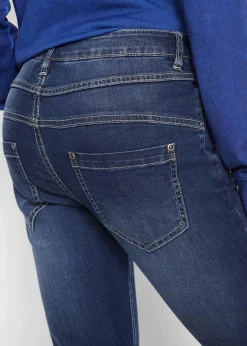 Damen bonprix Kurzgrößen|Bekleidung·Shirts & Tops|Bootcut Jeans Mid Waist, Stretch