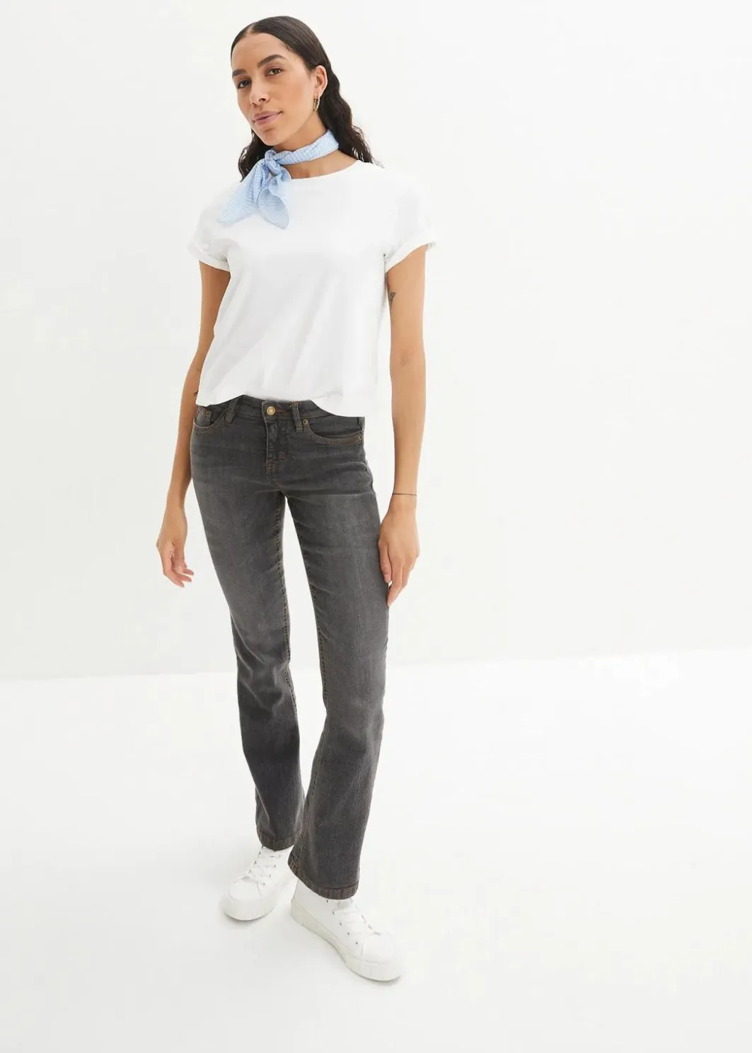 Clearance Bootcut Jeans Mid Waist, Stretch Damen Jeans|Kurzgrößen