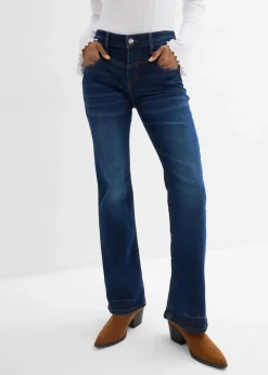 Outlet Bootcut Jeans Mid Waist, Stretch Damen Kurzgrößen|Bekleidung·Shirts & Tops