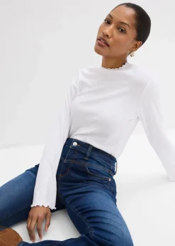 Outlet Bootcut Jeans Mid Waist, Stretch Damen Kurzgrößen|Bekleidung·Shirts & Tops