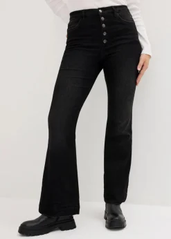 Damen bonprix Bekleidung·Shirts & Tops|Jeans|Bootcut-Jeans High Waist, Bequembund