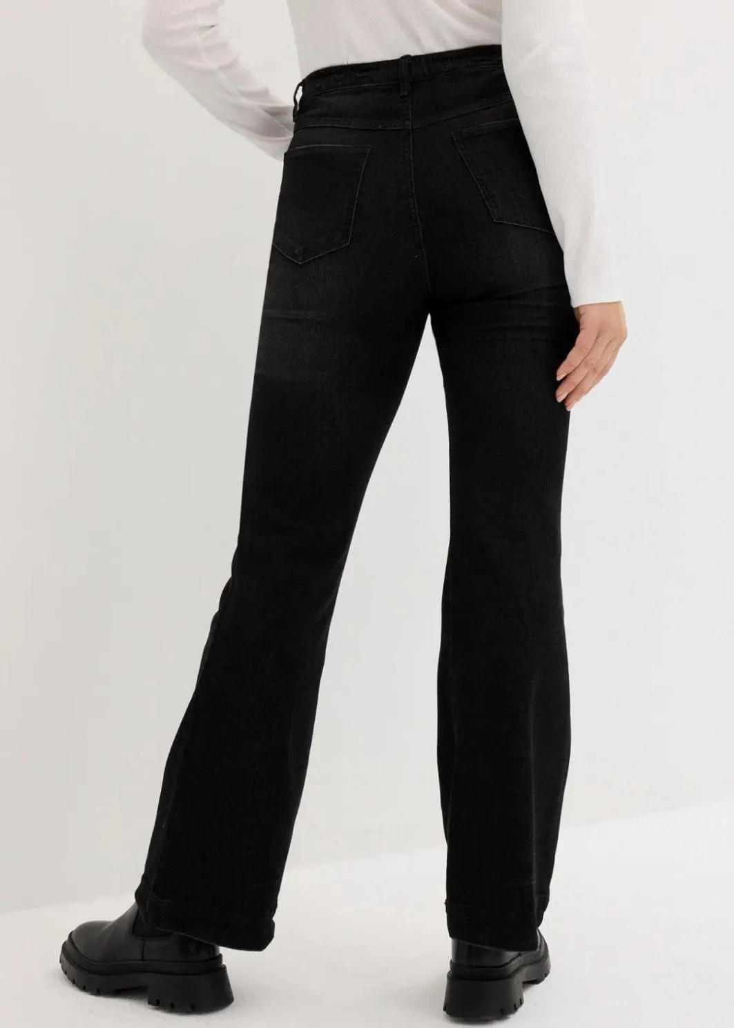 Damen bonprix Bekleidung·Shirts & Tops|Jeans|Bootcut-Jeans High Waist, Bequembund