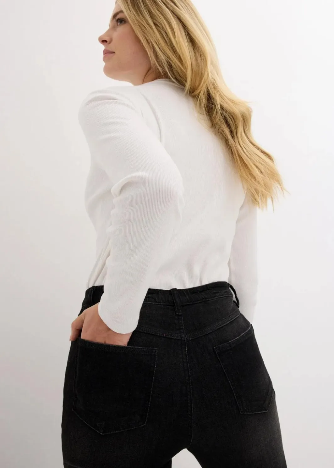 Damen bonprix Bekleidung·Shirts & Tops|Jeans|Bootcut-Jeans High Waist, Bequembund