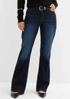 Damen bonprix Jeans|Bekleidung·Shirts & Tops|Bootcut-Jeans Mid Waist
