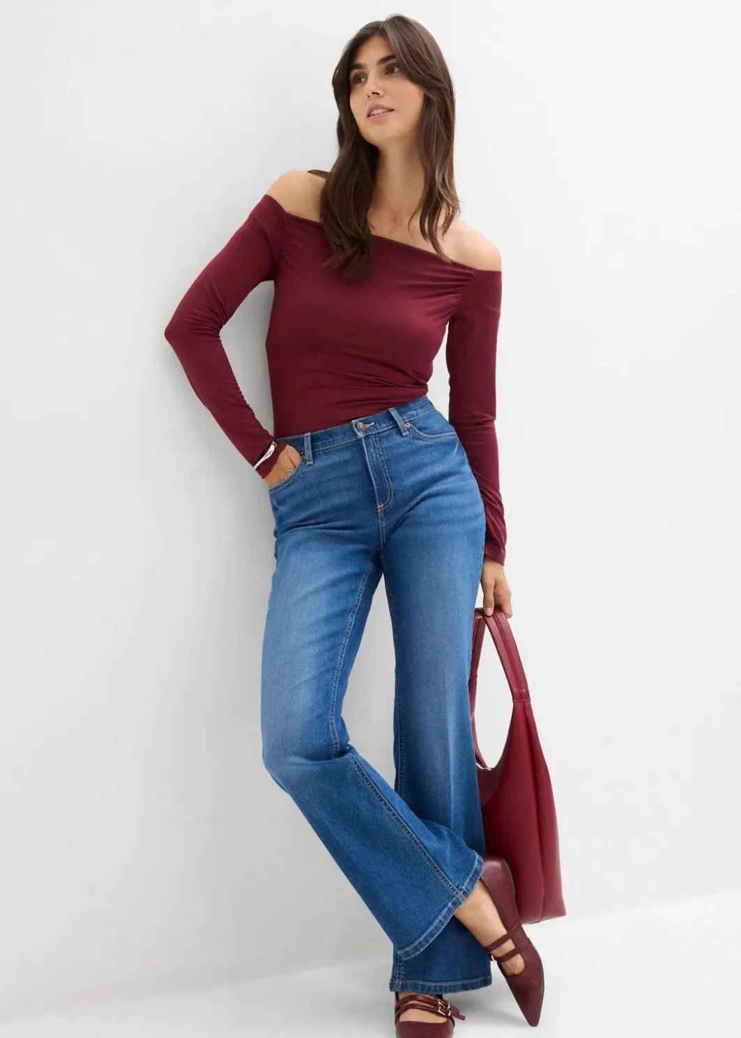 Best Bootcut-Jeans Mid Waist Damen Jeans|Bekleidung·Shirts & Tops