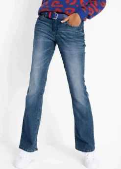 Hot Bootcut-Jeans Mid Waist, Komfort-Stretch Damen Kurzgrößen|Bekleidung·Shirts & Tops