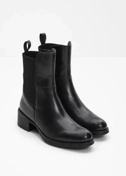 Discount Boots aus Leder Damen Gefütterte Winterschuhe|Boots