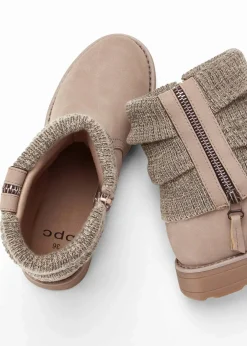 Hot Boots mit Strickeinsatz Damen Schuhe & Accessoires In Spezialgrößen·Schuhe In Übergröße|Boots