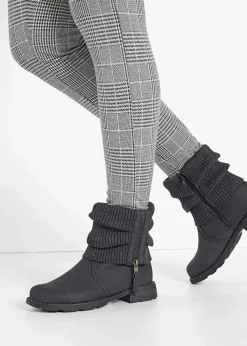 Damen bonprix Boots|Schuhe & Accessoires In Spezialgrößen·Schuhe In Übergröße|Boots mit Strickeinsatz