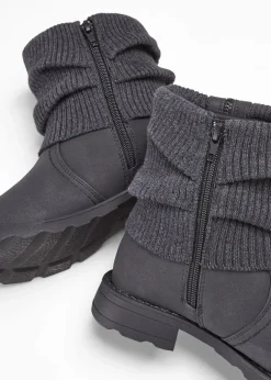 Damen bonprix Boots|Schuhe & Accessoires In Spezialgrößen·Schuhe In Übergröße|Boots mit Strickeinsatz
