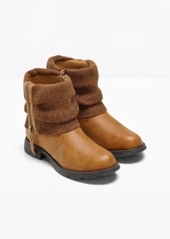 Damen bonprix Schuhe & Accessoires In Spezialgrößen·Schuhe In Übergröße|Boots|Boots mit Strickeinsatz
