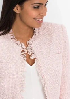 Damen bonprix Blazer|Bouclé Longblazer