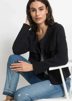 Damen bonprix Pullover & Strickjacken|Strickmode|Bouclé Strickjacke