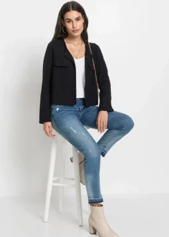 Damen bonprix Pullover & Strickjacken|Strickmode|Bouclé Strickjacke