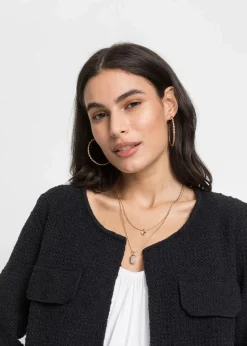 Damen bonprix Pullover & Strickjacken|Strickmode|Bouclé Strickjacke
