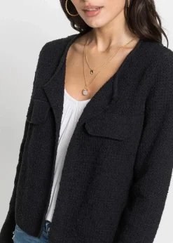 Damen bonprix Pullover & Strickjacken|Strickmode|Bouclé Strickjacke