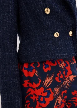Damen bonprix Bekleidung·Basics|Nachhaltigere Materialien|Bouclé-Blazer mit dekorativen Knöpfen