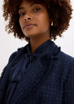 Damen bonprix Bekleidung·Basics|Nachhaltigere Materialien|Bouclé-Blazer mit dekorativen Knöpfen