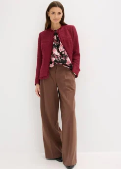 Damen bonprix Jacken & Mäntel|Bekleidung·Hosen|Bouclé-Jacke