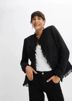 Bouclé-Jacke Damen Bekleidung·Hosen|Jacken & Mäntel