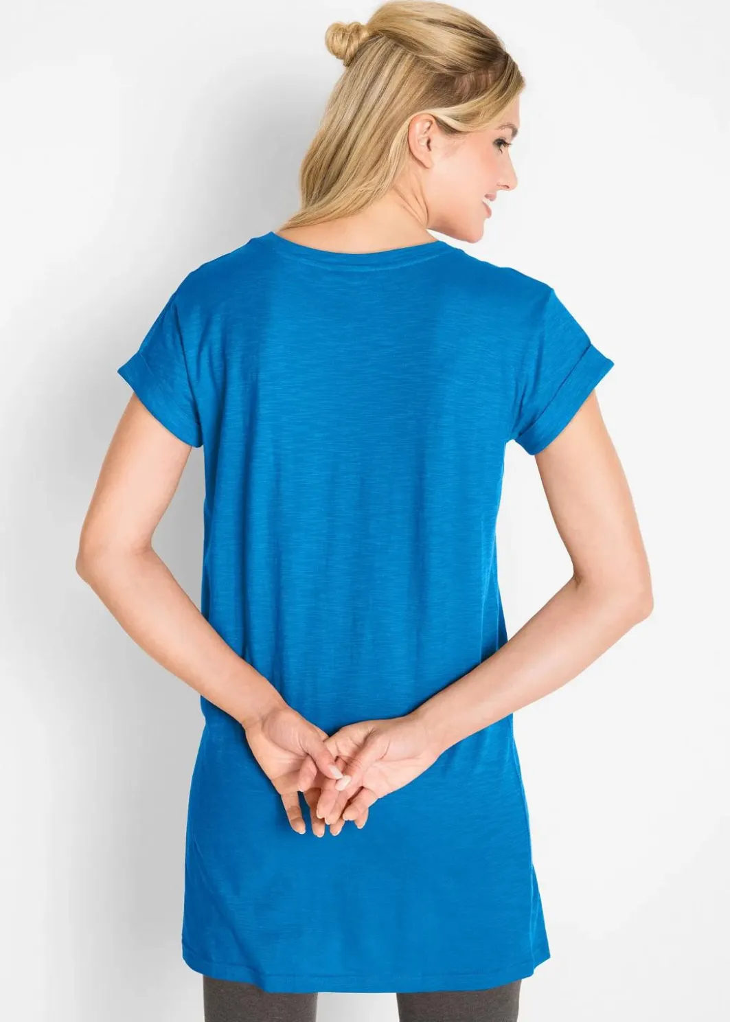 Discount Boxy-Longshirt mit kurzen Ärmeln Damen Shirts & Tops|Basics