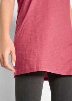 Clearance Boxy-Longshirt mit kurzen Ärmeln Damen Shirts & Tops|Basics