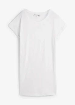 Damen bonprix Shirts & Tops|Basics|Boxy-Longshirt mit kurzen Ärmeln