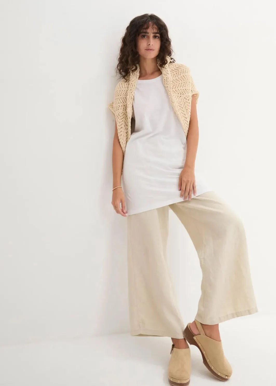Damen bonprix Shirts & Tops|Basics|Boxy-Longshirt mit kurzen Ärmeln