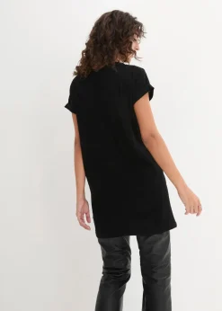 Damen bonprix Bekleidung·Röcke|Basics|Boxy-Longshirt mit kurzen Ärmeln