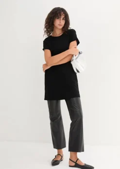 Damen bonprix Bekleidung·Röcke|Basics|Boxy-Longshirt mit kurzen Ärmeln