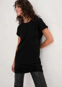 Damen bonprix Bekleidung·Röcke|Basics|Boxy-Longshirt mit kurzen Ärmeln