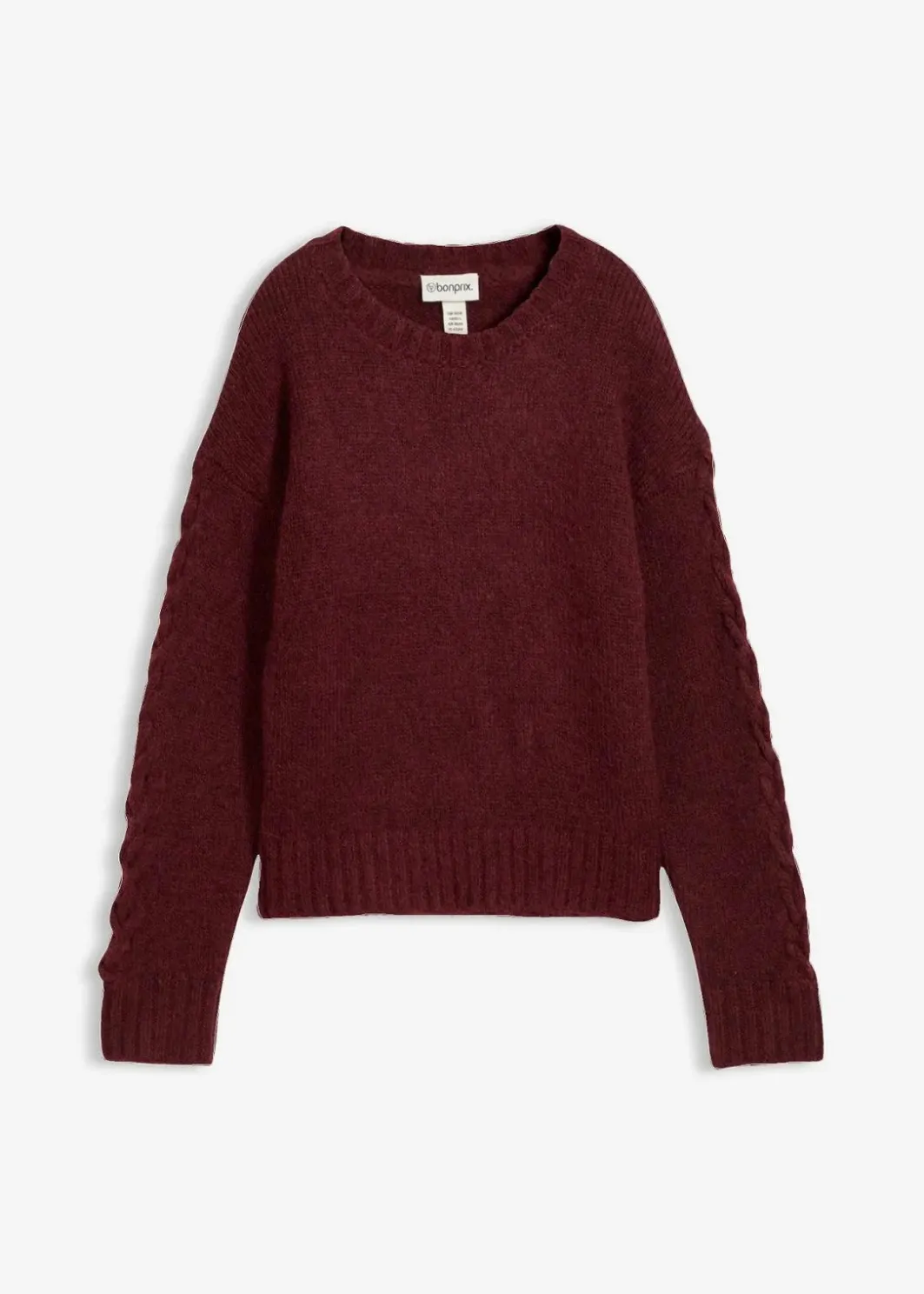 Sale Boxy-Pullover mit geflochtenen Ärmeln Damen Strickmode|Pullover & Strickjacken
