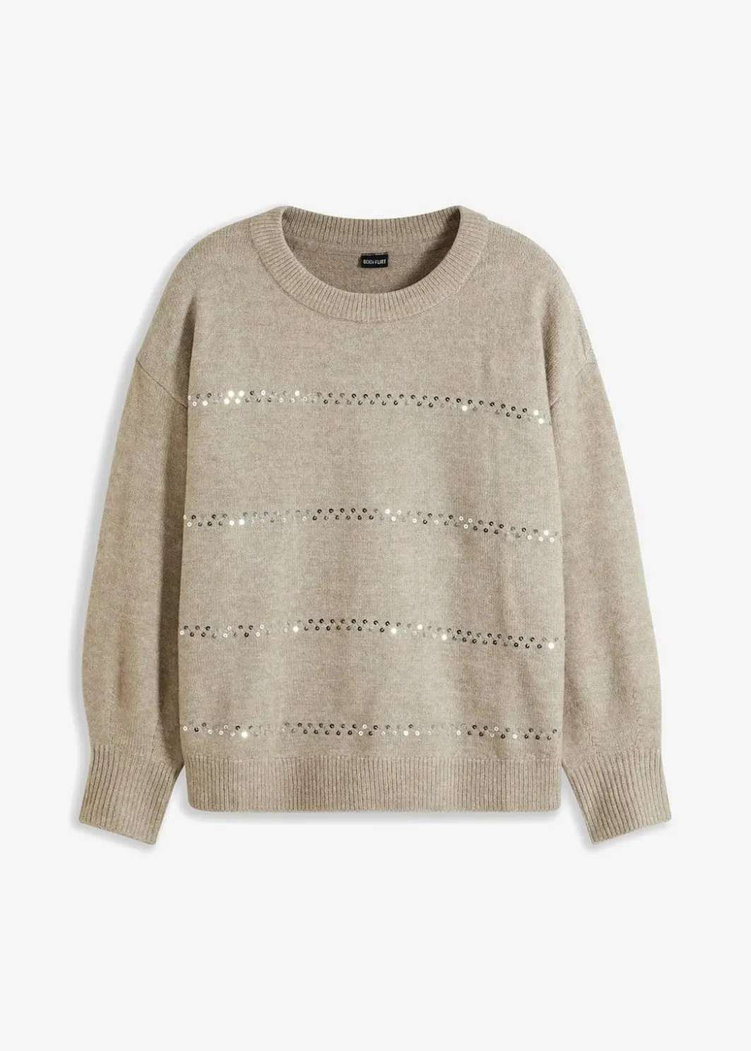 Damen bonprix Pullover & Strickjacken|Bekleidung·Jeans|Boxy-Pullover mit Pailletten