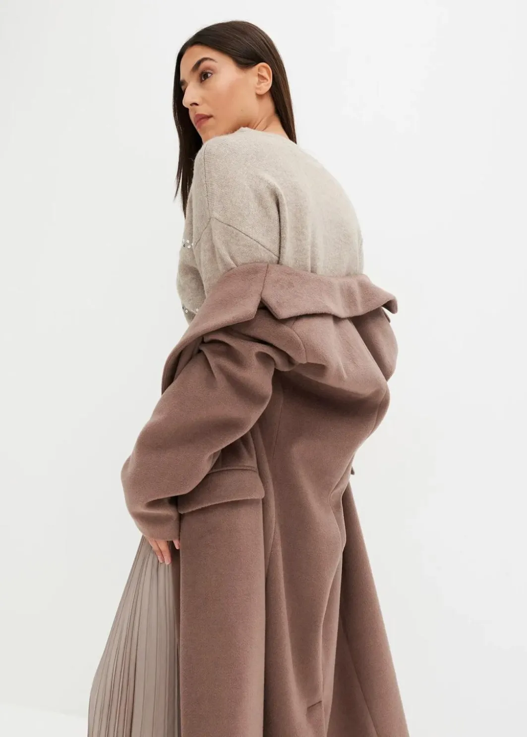 Damen bonprix Pullover & Strickjacken|Bekleidung·Jeans|Boxy-Pullover mit Pailletten