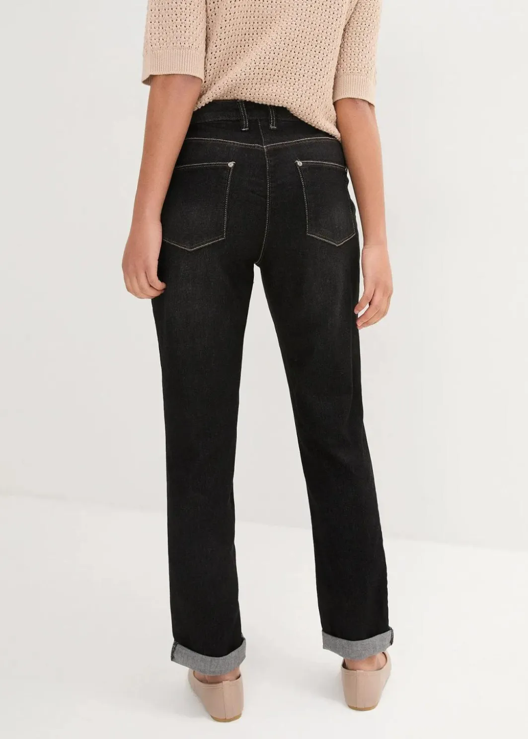 Hot Boyfriend Jeans Mid Waist, Stretch Damen Bekleidung·Shirts & Tops|Jeans