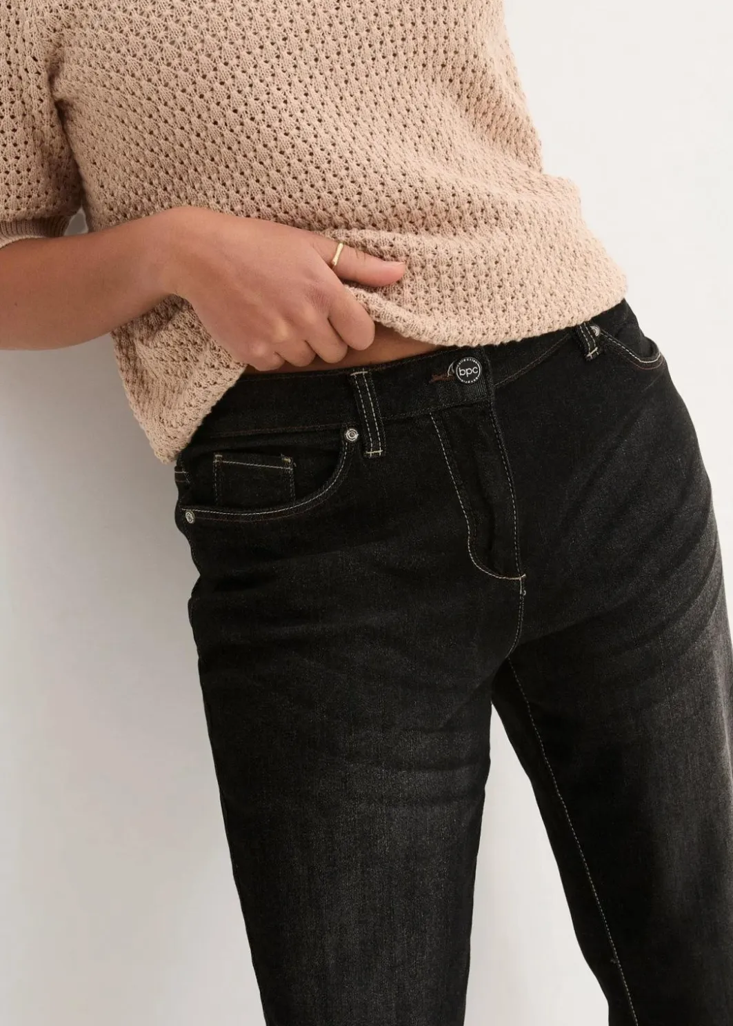 Hot Boyfriend Jeans Mid Waist, Stretch Damen Bekleidung·Shirts & Tops|Jeans