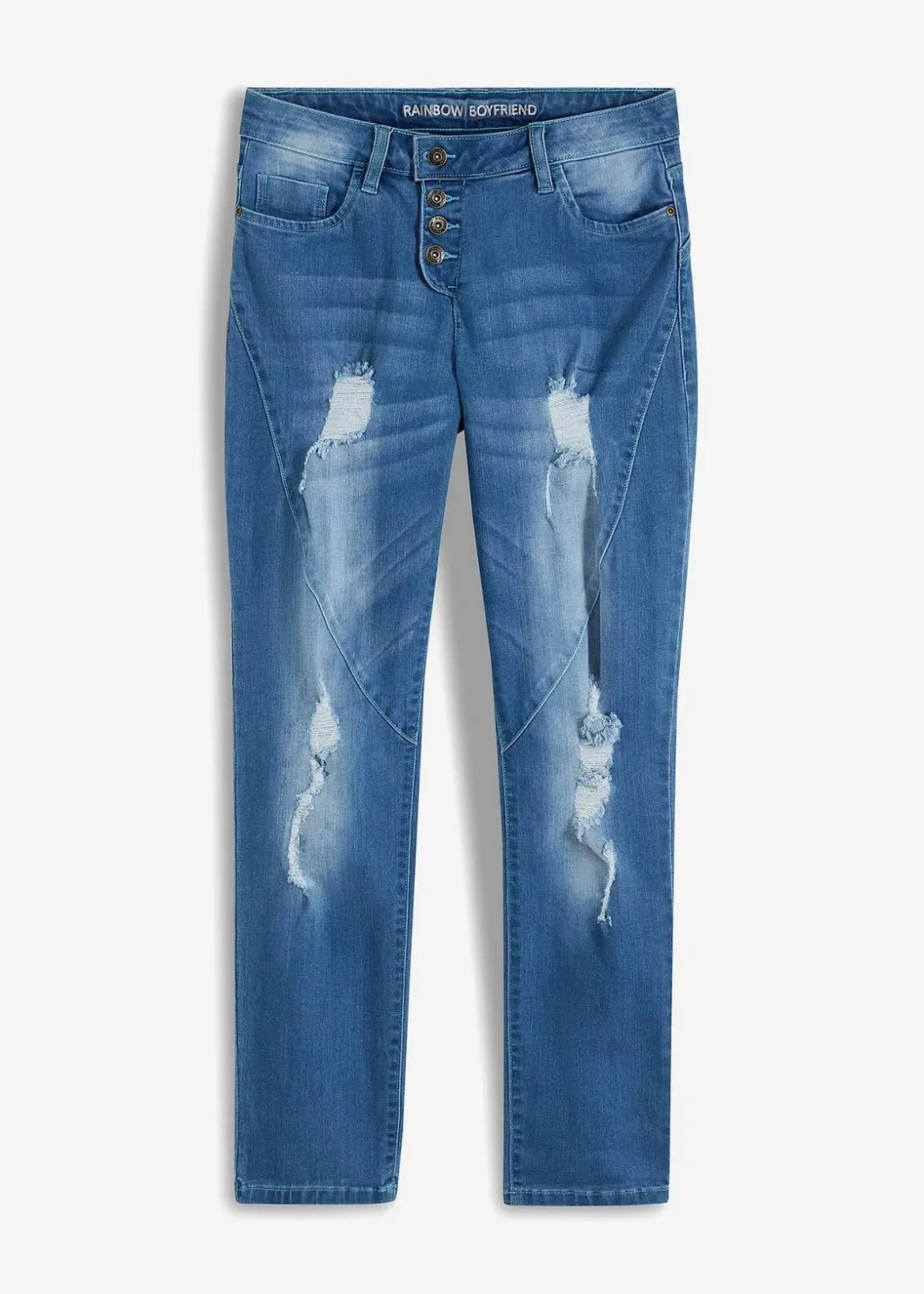 Damen bonprix Bekleidung·Shirts & Tops|Nachhaltigere Materialien|Boyfriend Jeans Mid Waist