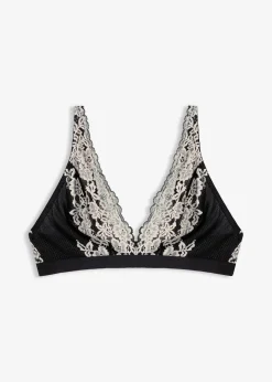 Sale Bralette aus zweifarbiger Spitze Damen Große Cups D-H|Nachhaltigere Materialien