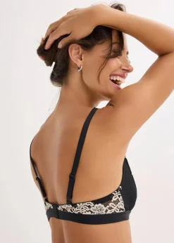 Sale Bralette aus zweifarbiger Spitze Damen Große Cups D-H|Nachhaltigere Materialien