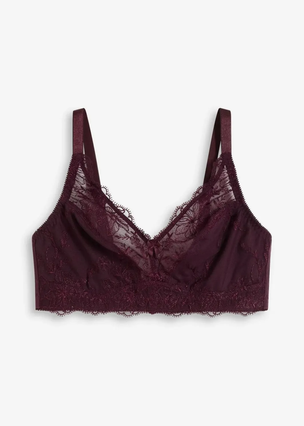 Damen bonprix Große Cups D-H|Nachhaltigere Materialien|Bralette mit Stickerei