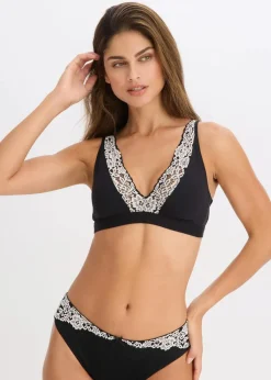 Outlet Bralette ohne Bügel mit Bio-Baumwolle und Spitze Damen Wäsche·Baumwollunterwäsche|Nachhaltigere Materialien