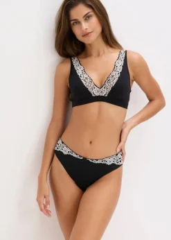 Outlet Bralette ohne Bügel mit Bio-Baumwolle und Spitze Damen Wäsche·Baumwollunterwäsche|Nachhaltigere Materialien