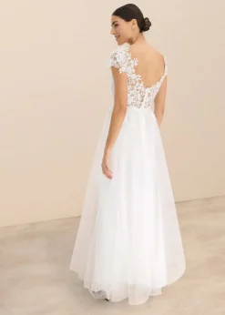 Outlet Brautkleid aus zartem Tüll mit Spitze Damen Kleider|Bekleidung·Pullover & Strickjacken