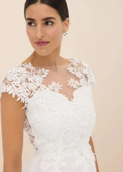 Outlet Brautkleid aus zartem Tüll mit Spitze Damen Kleider|Bekleidung·Pullover & Strickjacken