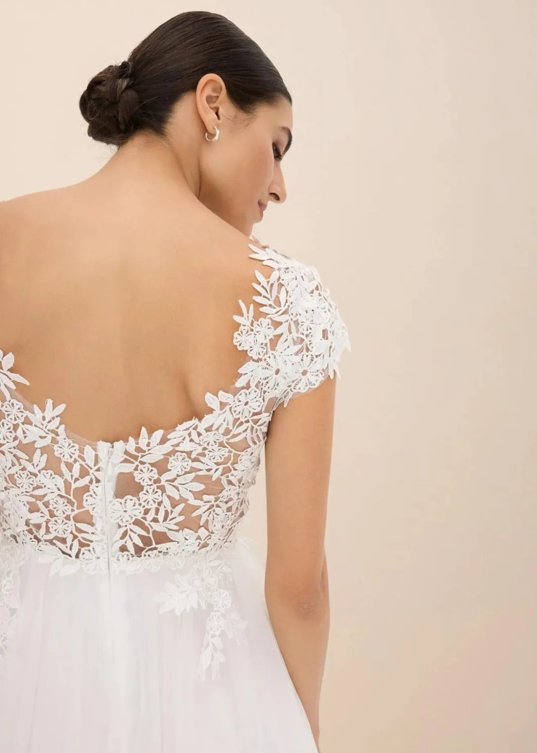 Outlet Brautkleid aus zartem Tüll mit Spitze Damen Kleider|Bekleidung·Pullover & Strickjacken