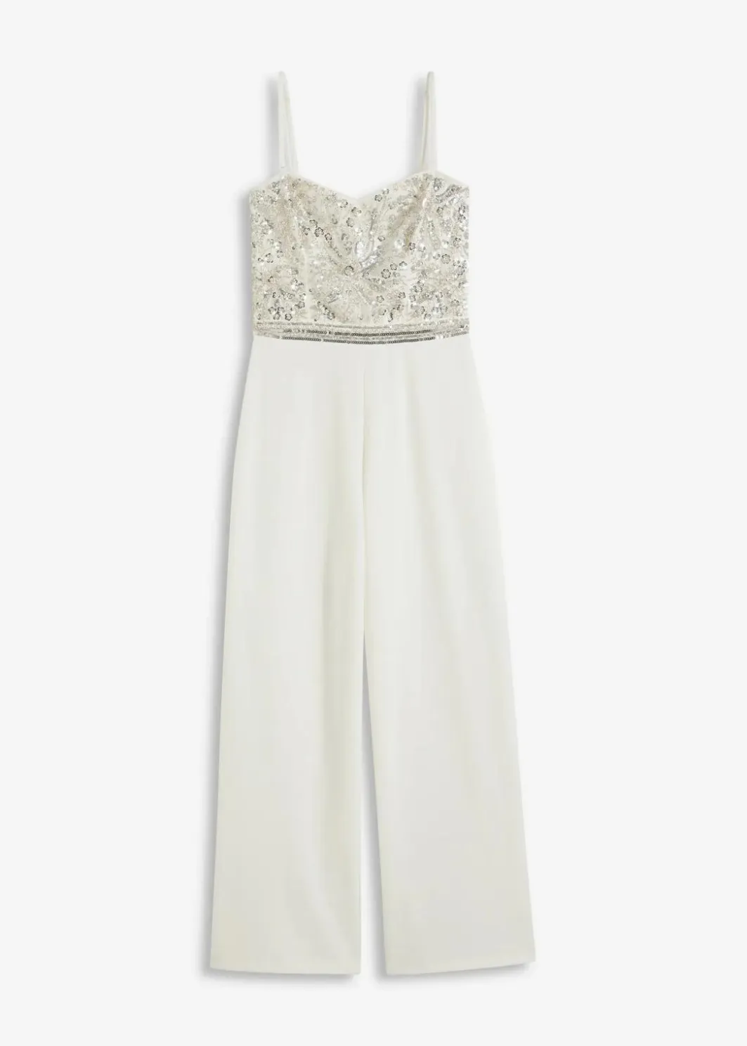 Braut-Overall aus strukturiertem Crepe mit Perlenstickerei Damen Jumpsuits