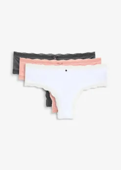 Damen bonprix Wäsche·Dessous|Wäsche·Höschen|Brazilslip mit Glanzeffekt (3er Pack)