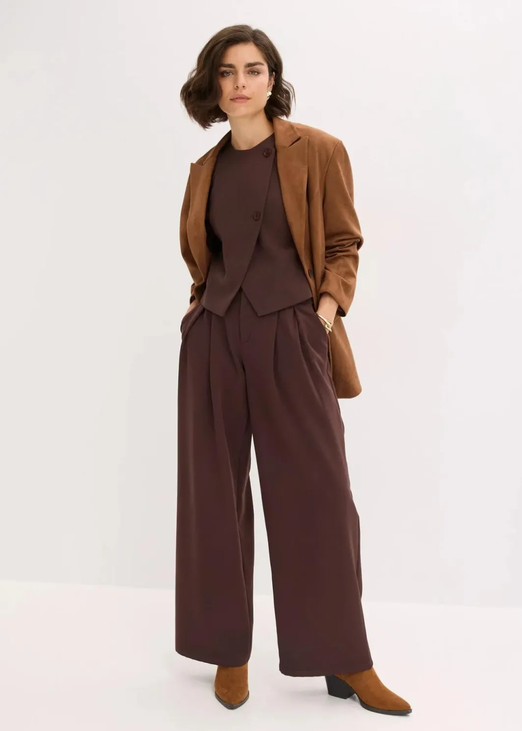 Damen bonprix Hosen|Bekleidung·Kleider|Bundfaltenhose